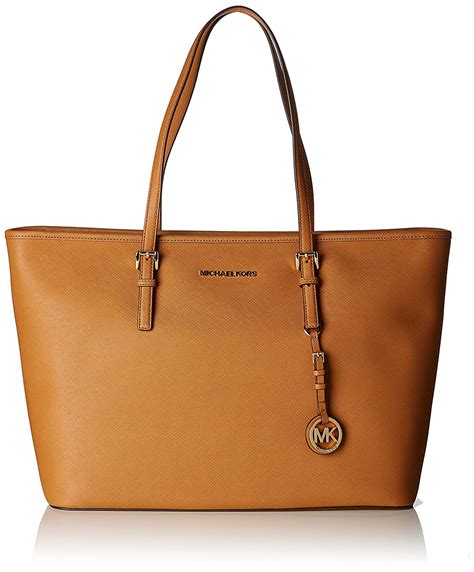 michael kors jet set travel medium saffiano leather tote orange|Michael Kors jet set saffiano.